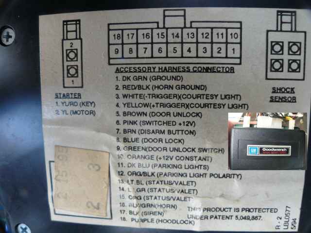 Car Alarms: GM Goodwrench VSS Wiring, gm goodwrench, pontiac grand prix