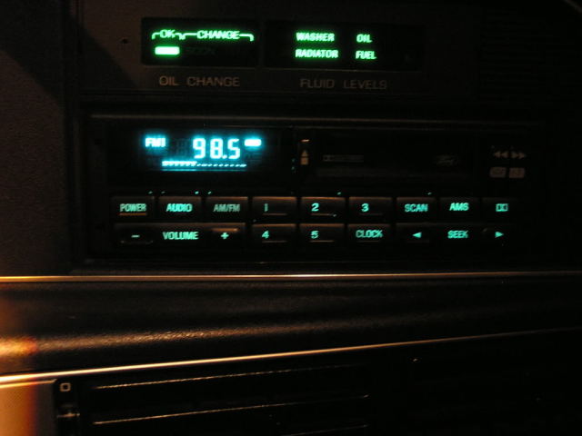 Audio Systems: car stereo will not power on, volt ohmmeter, 1989 ford thunderbird