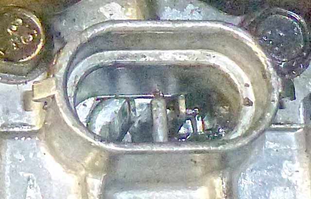 Enlarged view of speed sensor port.