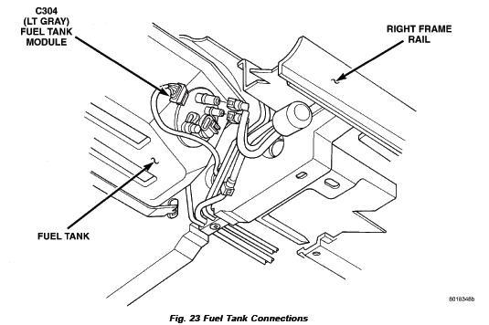 Chrysler Repair: Fuel filter of Dodge Neon, chrysler neon, fuel hoses