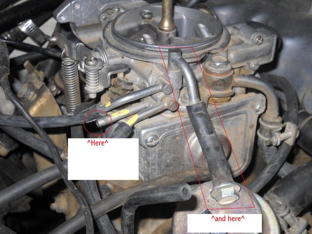 Nissan Repair: Carb ports, canister purge valve, carburetor