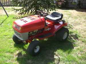 Small Engines (Lawn Mowers, etc.): lawn chief rider, metal working tools, hanger brackets