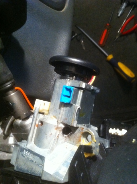 Steering Column Repair: ignition lock, channel lock pliers, gm vehicles