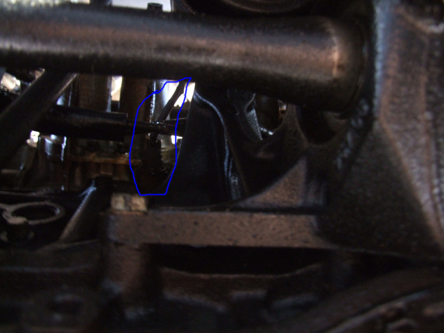 Oil Pressure Sending Unit Circled