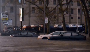 cars flooded by sandy