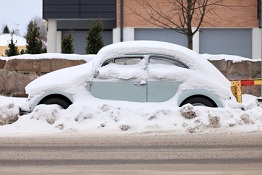 Snowed-in car