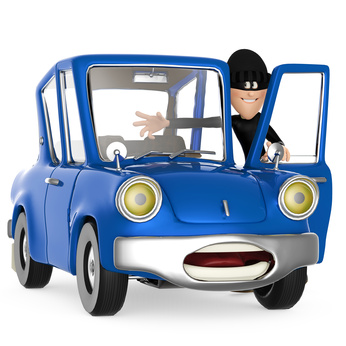 cartoon car thief
