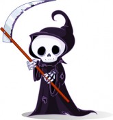 Cartoon grim reaper