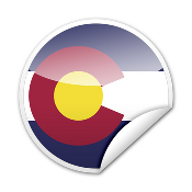 Colorado state flag sticker
