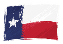 Painted Texas flag