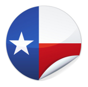 Texas state flag sticker