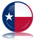 Texas state flag circle