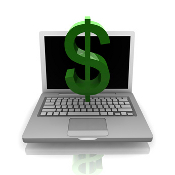 Computer with dollar sign