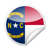 North Carolina state flag sticker