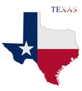 Texas state flag and shape