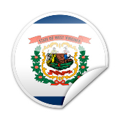 West Virginia flag sticker