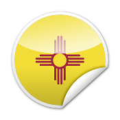 New Mexico state flag sticker