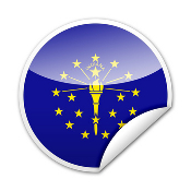 Indiana state flag sticker