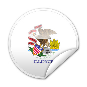 Illinois state flag sticker