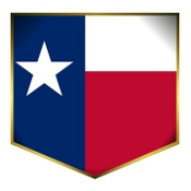 Texas state flag shield