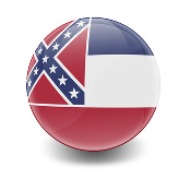 Mississippi state flag button