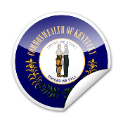Kentucky state flag sticker