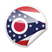 Ohio state flag sticker