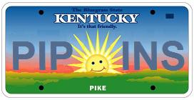 Kentucky license plate