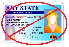 No driver's license