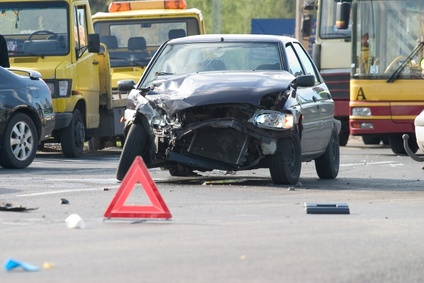 automobile involved in a collision