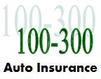 100-300 auto insurance coverage