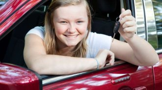 Student With New Car