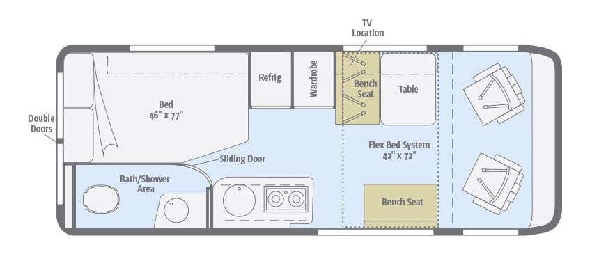 Winnebago Travato floor plans
