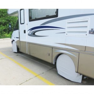 Rv tire covers installed