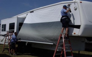 Servicing an Awning