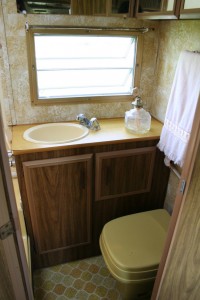 A working toilet is essential in an RV bathroom.