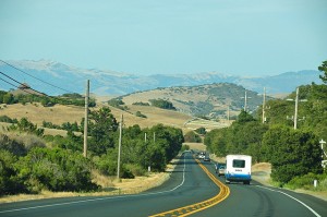 An RV on the road