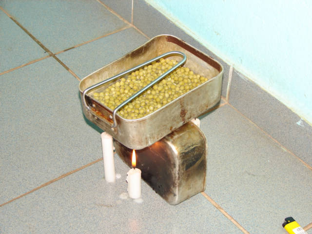 Cooking with candles