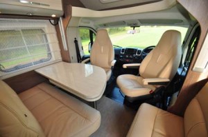 Seating in a motor home