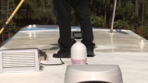 Cleaning RV roof