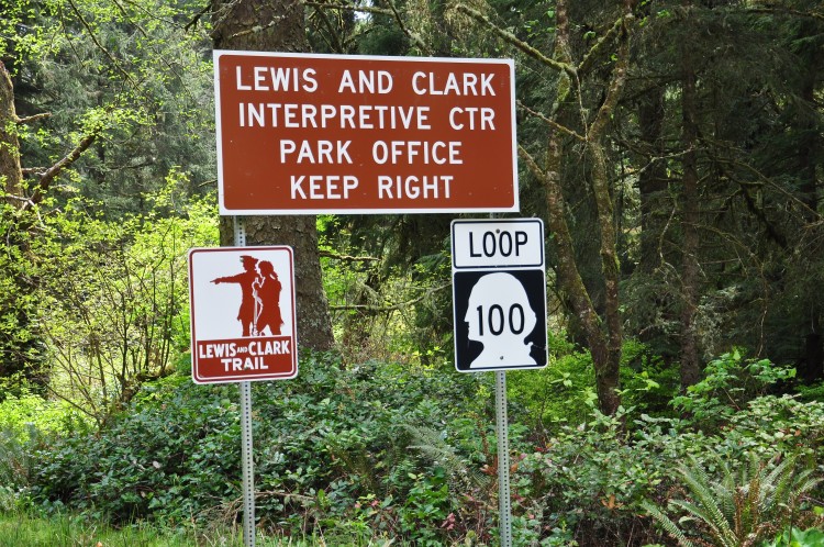 WA-100_and_Lewis_and_Clark_Trail_at_Cape_Disappointment
