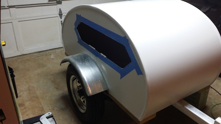 After-installing-the-boat-window-into-the-doggie-teardrop-camper