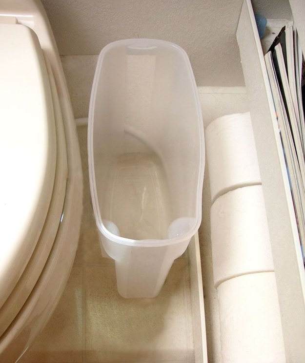 Dry food container waste basket
