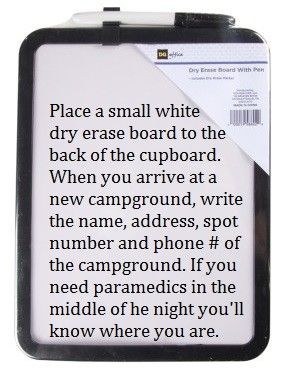 Dry erase board for your emergency contacts