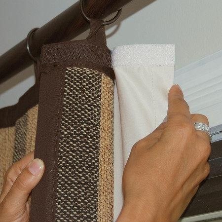 velcro will hold your curtains in place