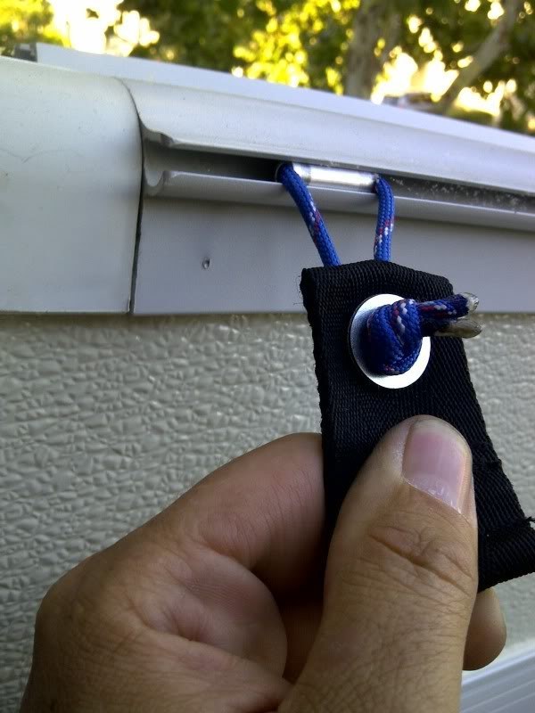 paracord awning hangers