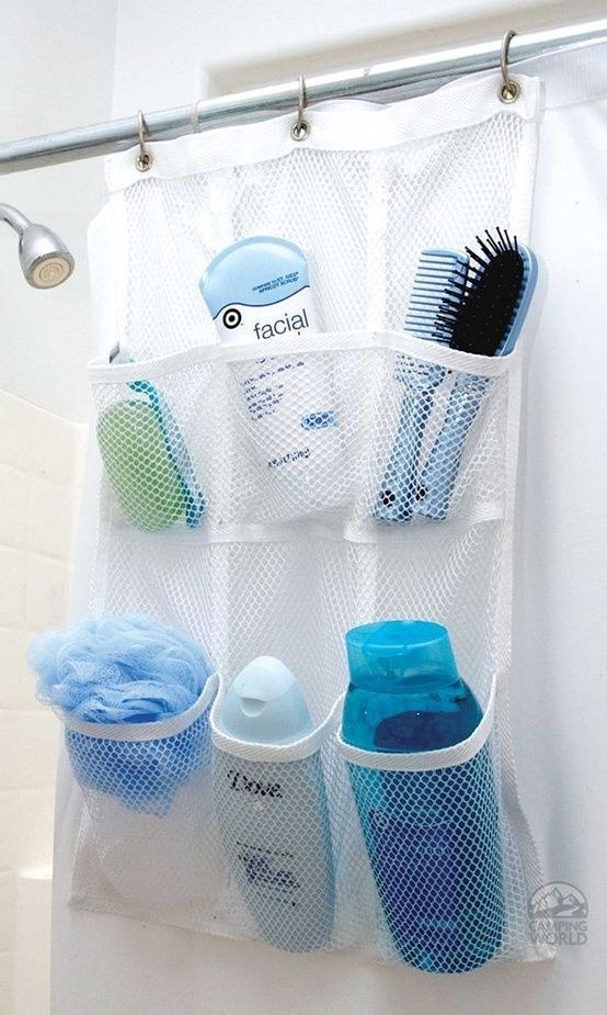 shoe organizers in the bathroom