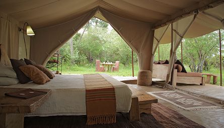 canvas and wood tent