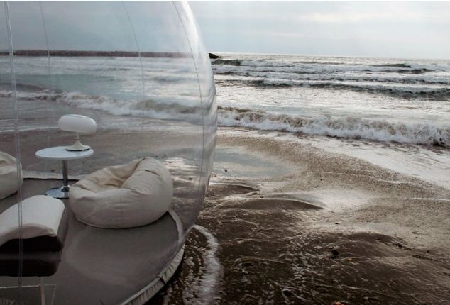 luxury beach bubble