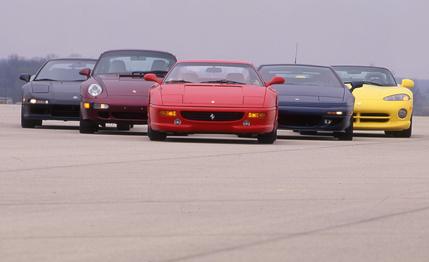 1995 Acura NSX-T vs. Dodge Viper RT/10, Ferrari F355, Lotus Esprit S4S, Porsche 911 Turbo